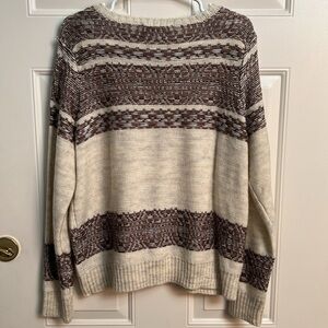 Outback Red Cream and Brown Crewneck Sweater. XL